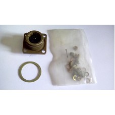 MILITARY ELECTRICAL CONNECTOR 3 PIN MALE FIXED BULKHEAD TYPE 